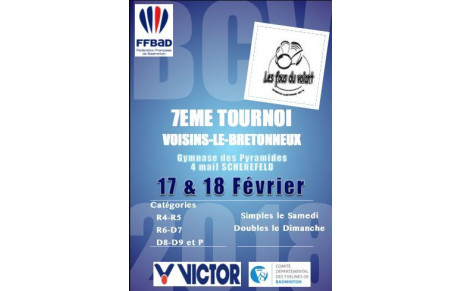 Ouverture de l'inscription au tournoi du BCV 2018